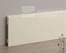 Плинтус из полистирола высокой плотности Волшебная Палочка. Окрашенная. 80мм 2м. RAL 1013